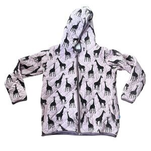 NWT Kickee Pants Sweet Pea Giraffe Print Quilted Jacket Sz Med 8/10